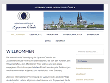 Tablet Screenshot of lyceumclub-koeln.de